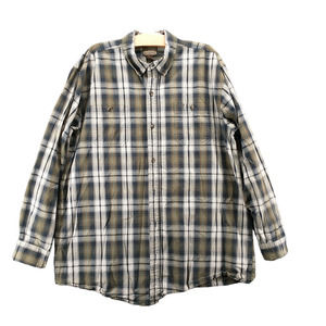 C.E. Schmidt Workwear Men's Button-Down Shirt Multi XLT Tall Plaid Chest Pockets